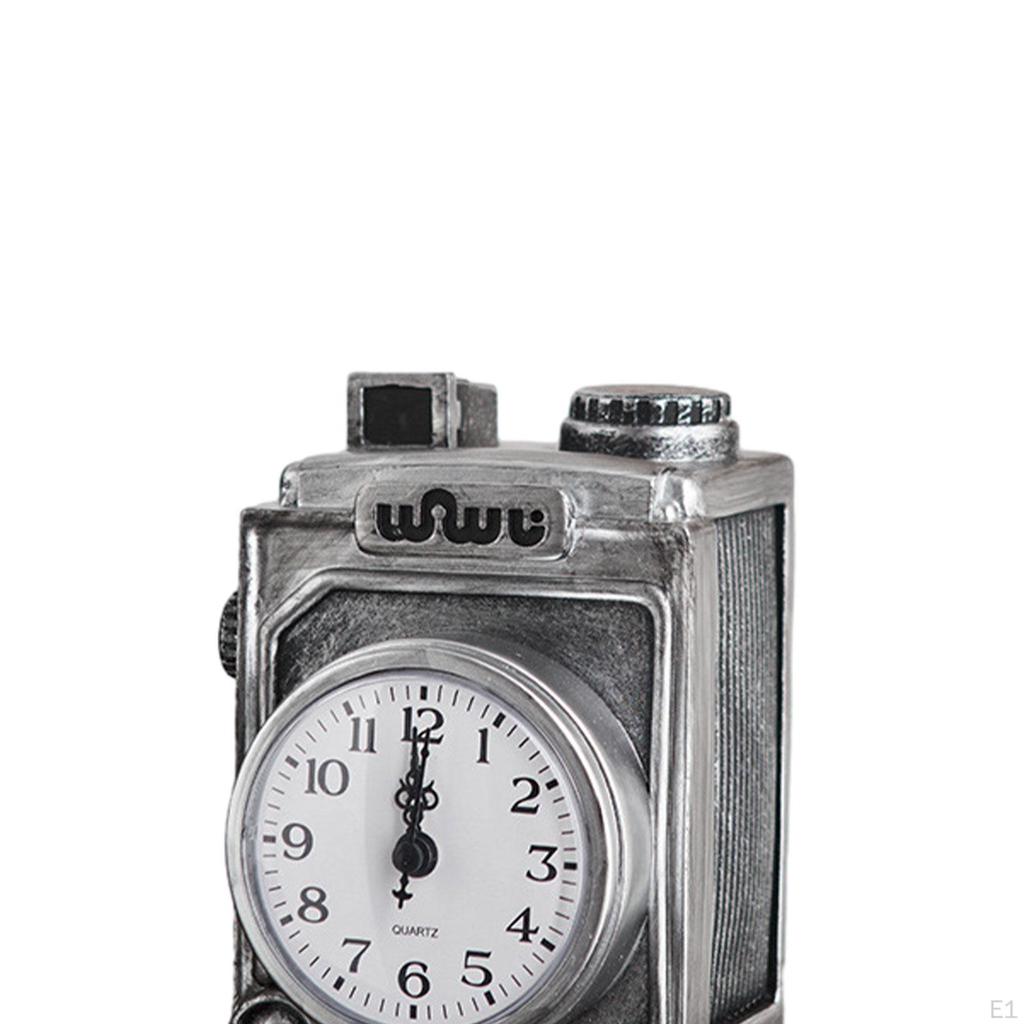 Retro Alarm Clock Antique Ornament Gifts Crafts Bedside Desk for Mantelpiece