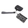 Mini Zip Wristlet Wallet Water Resistant Detachable Fashionable Dual Pouch Coin Purse Keychain for