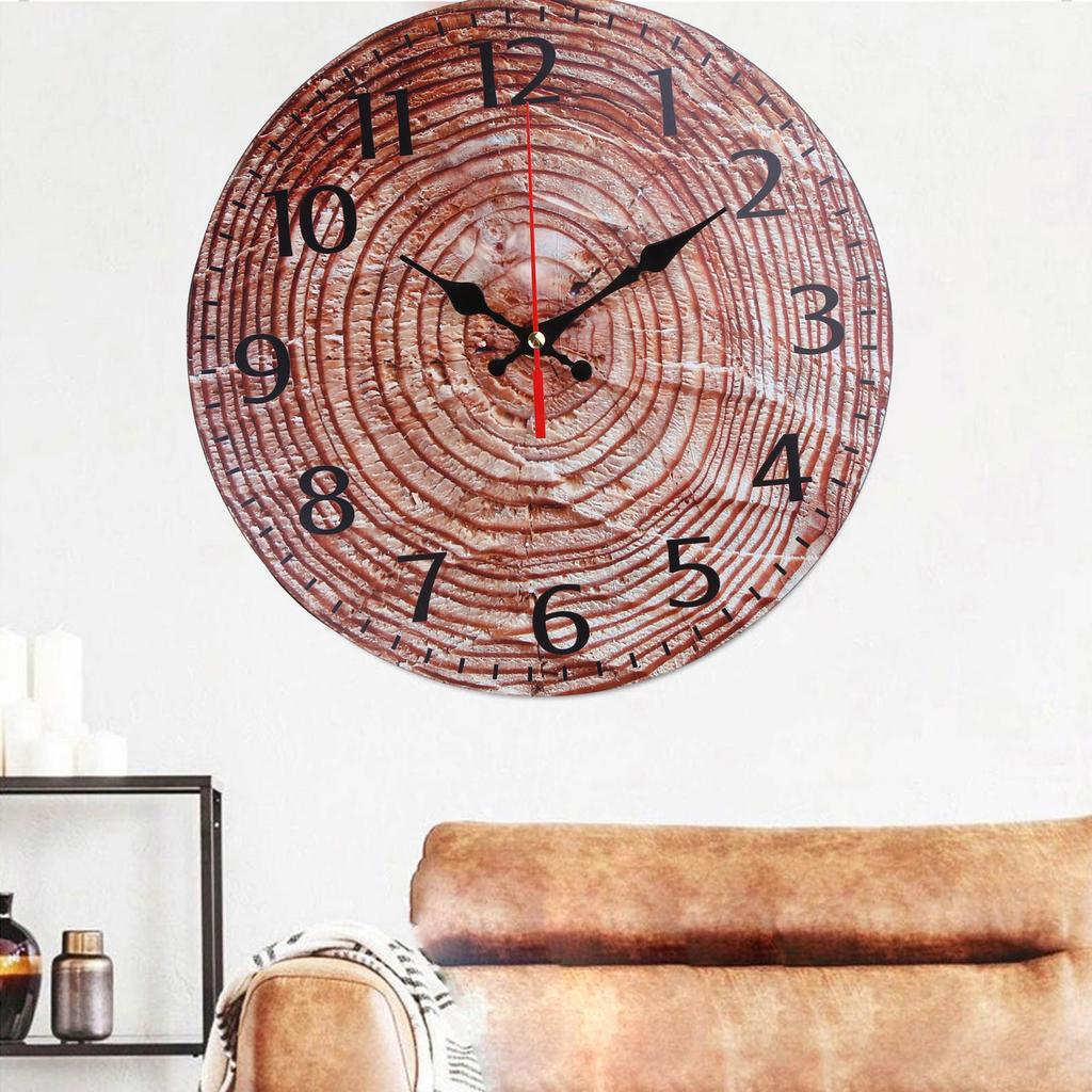 Vintage Wood Clock Hanging Clock Hanging Wall Supplies for Kindergarten School Classroom Decoration