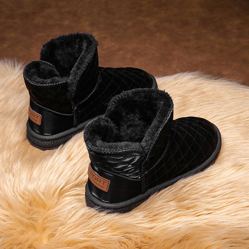 Snow boots winter piled thickened warm bread shoes outdoor fur integrated large cotton shoes