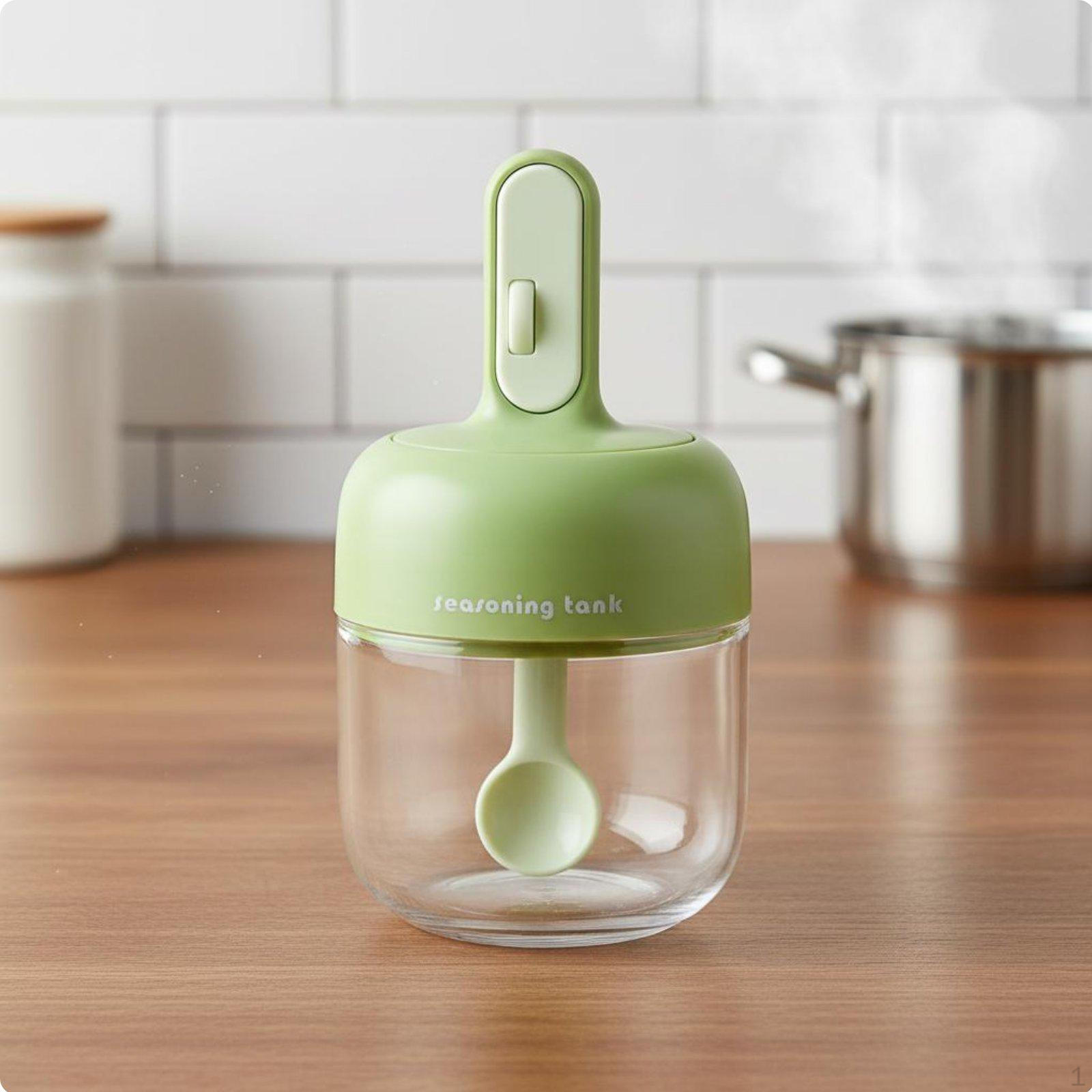 Retractable Spoon Seasoning Jar Multifunctional Container