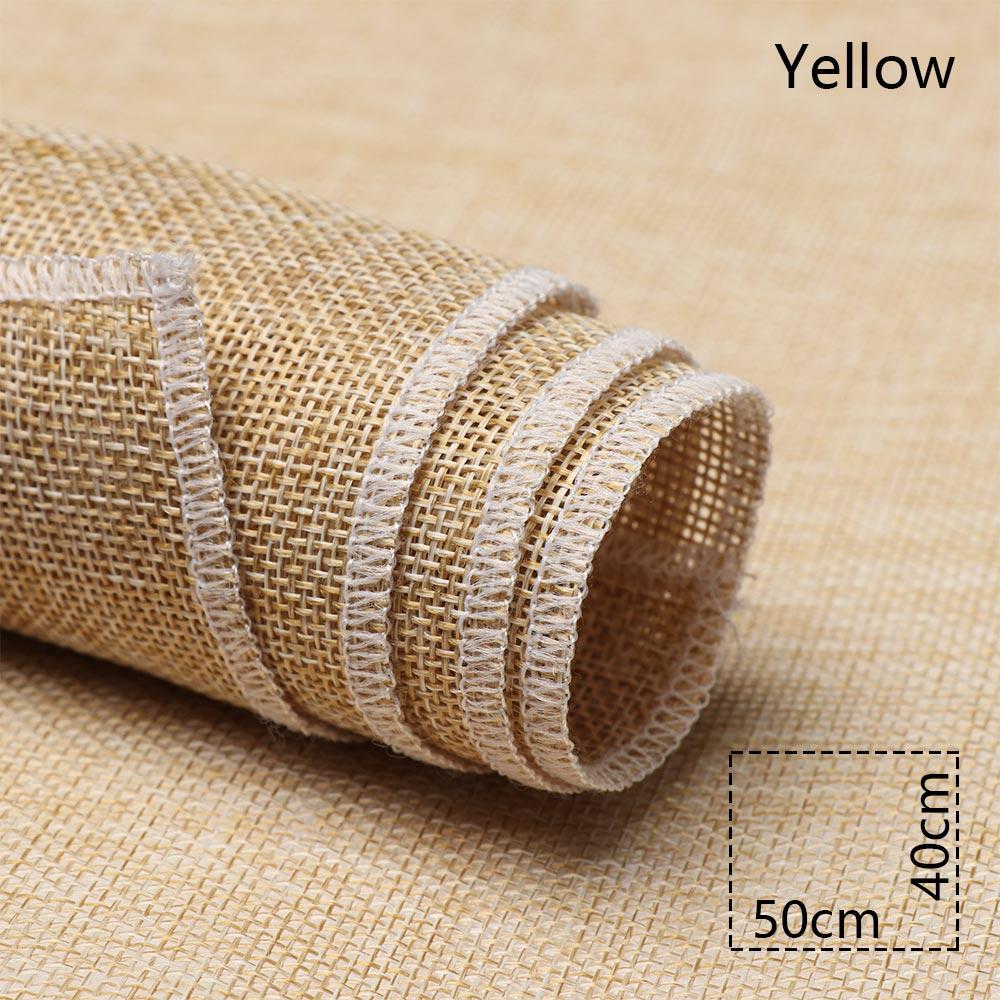 Solid Color Background Cloth Photography Limitation Linen Woven Fabric Vintage Background Props 45*50mm