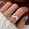 PANJBJ 925 Sterling Silver Geometric Cross Ring for Women Girl Fashion Individuality Concise Jewelry Birthday Gift Dropshipping