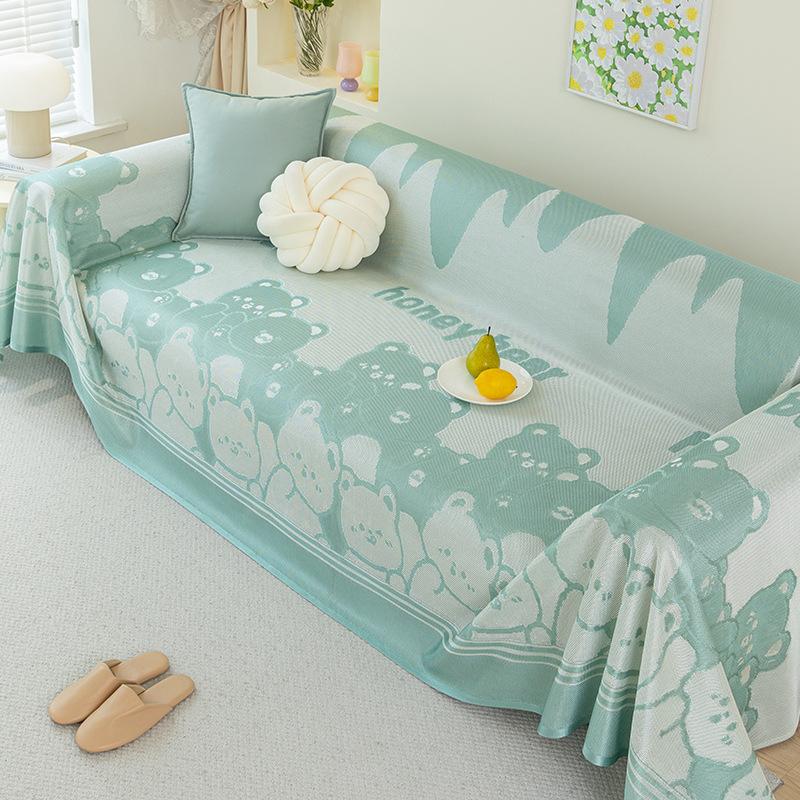 

Летний чехол для дивана, полотенце, ткань, прохладный черный, технологичный чехол для дивана, нескользящая подушка для сиденья, все включено 180*130cm