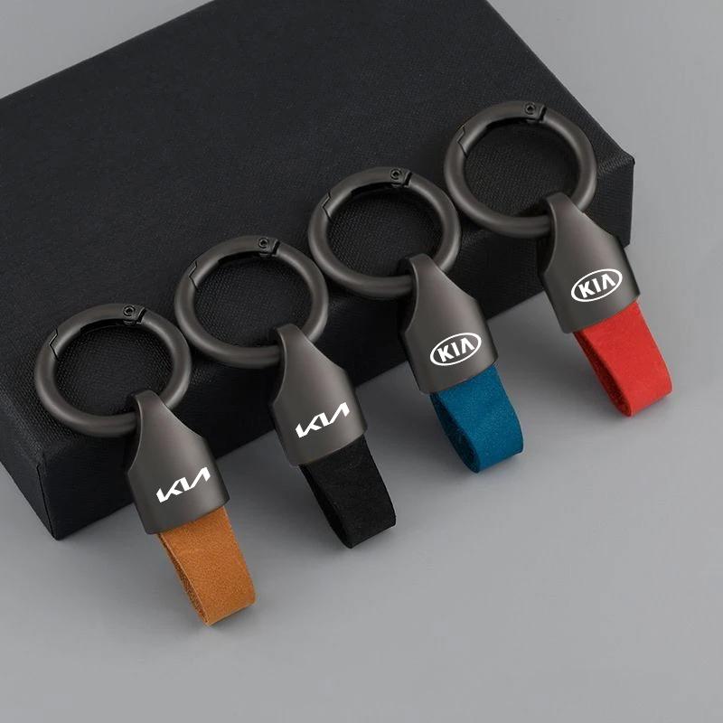 JNGO1 Leather Metal Keychain Fashion Keychain Keychain for Kia Sportage Ceed Picanto Rio ProCeed Niro 5 3 4 K7 K5 K8 K3 Ray K9
