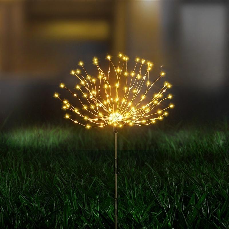 

420LED Solar Firework Lights Outdoor IP65 Waterproof 300/200/60LED Solar Garden Flower Lights 1 Pack with 8 Lighting Modes Light 420 LED оранжевый