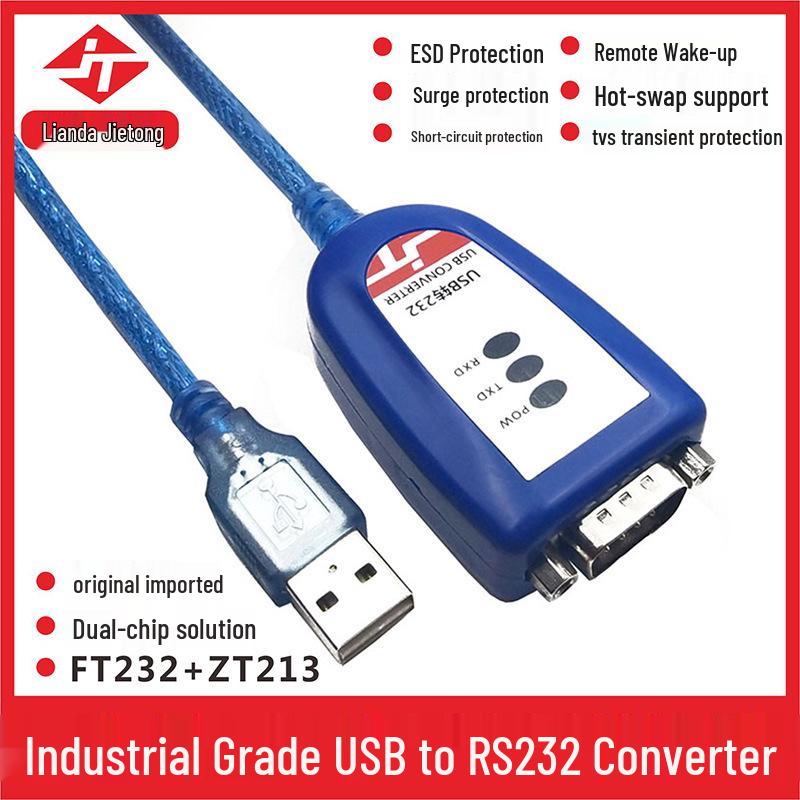 Lianda Jietong Industrial Grade USB to RS232 DB9 9-Pin Serial Port Cable