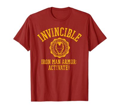 Marvel Invincible Iron Man Armor Activate Varsity T-Shirt