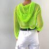 Women Mesh Sunscreen Top T-shirt Cover-Ups Tops