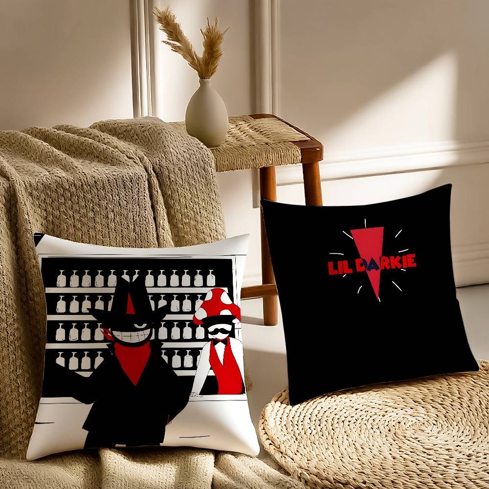 Singer L-Lil Darkie-MT Rapper Pillow Case Printed Brushed Fleece Pillow Baby Skin-Touch Eco-Friendly Dye-Sublimat