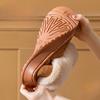 Plush Heel Shoes for Women, Thick-soled Fleece, Anti-slip, and Cute Couple Cotton Shoes for Home Use