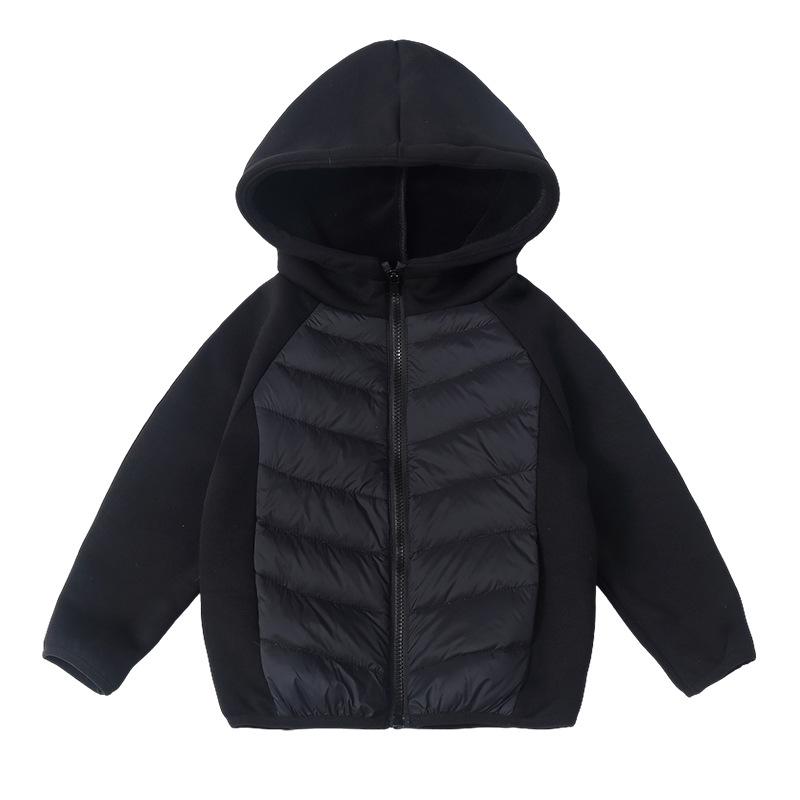 

Kids Cotton Jackets Winter Boys Down Jackets Girls Hooded Long Coats Overcoat Children Cotton Padded Parkas Outerwear 110cm чорний