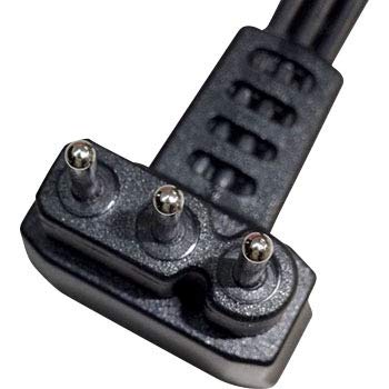 Janome Genuine Electronic Sewing Machine Foot Controller (black, Round 3-pin Plug). Plug Size: 26mm (vertical) X 12mm (horizontal).