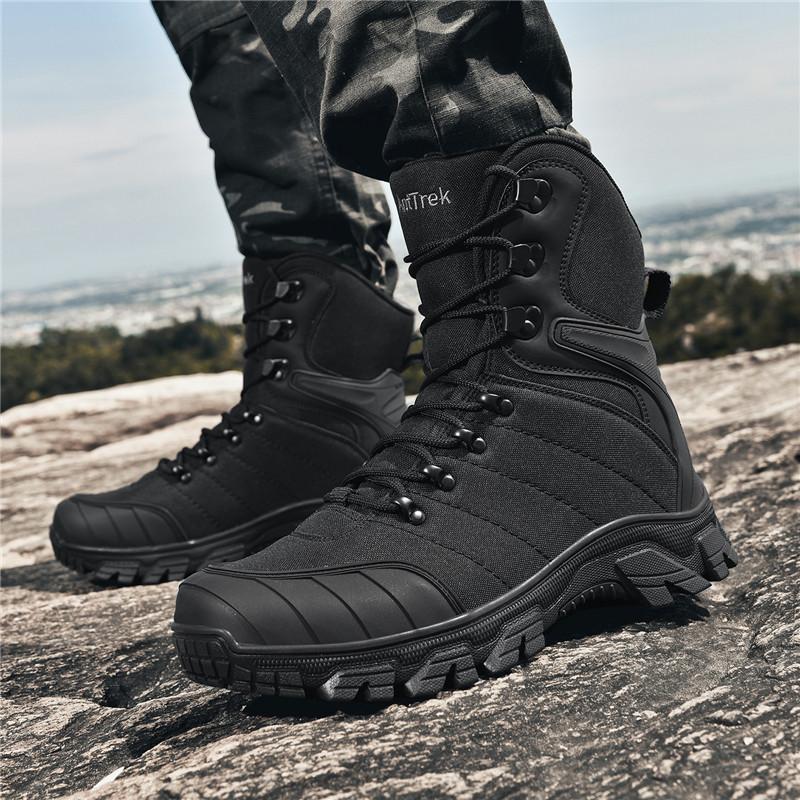 Men Tactical Boot Military Safety Hunting Hiking Shoes Desert High Quality Outdoor Unisex Ankle Army Waterproof Climbing Shoes