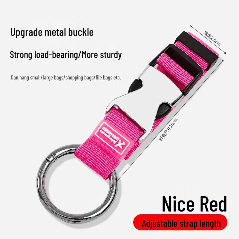 Foldable Backpack Hook & Lanyard for Outdoor Mountaineering and Suitcase