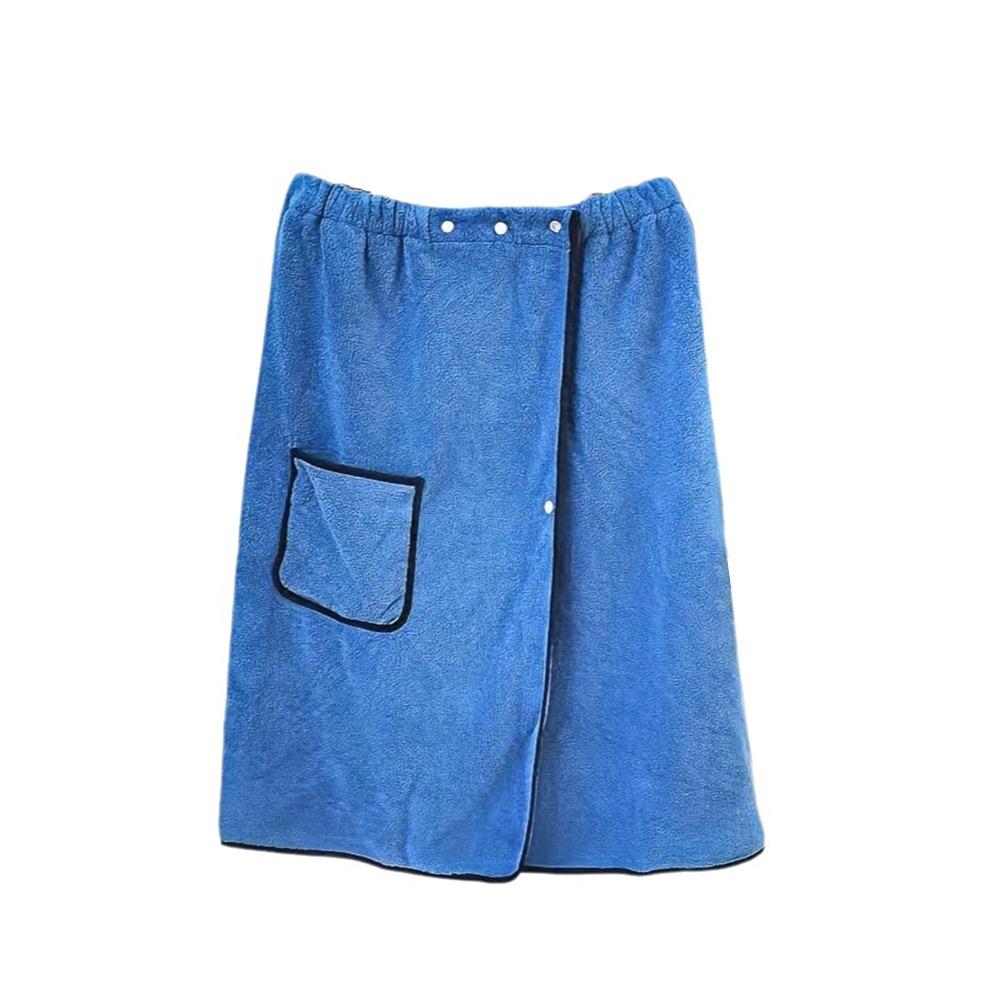 Coral Fleece Wearable Towel Soft Comfortable Beach Wrap Thick Design Bath Skirt  Pool Use