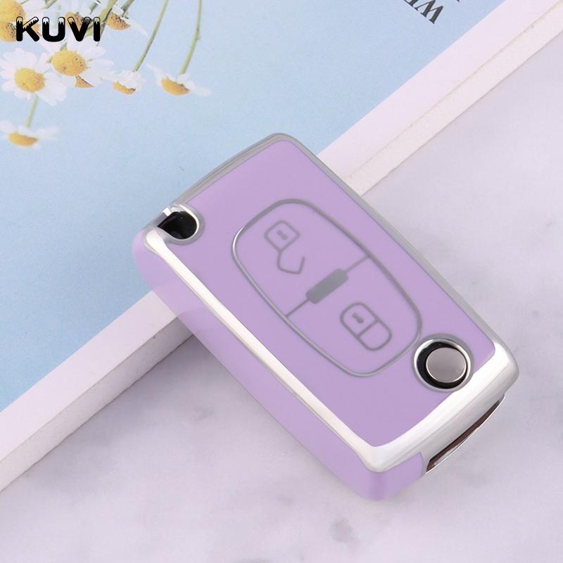 Nový TPU kryt pouzdra na dálkové ovládání na auto pro Peugeot 107 207 307 308 407 607 3008 5008 pro Citroen Xsara Picasso C5 C6 C8 Keyless