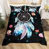 Cartoon Mushroom Frog for Childrenduvet Cover Microfibre Duvet Cover Adult Bedding Room Decoration Belt Zip and 2 Pillowcases