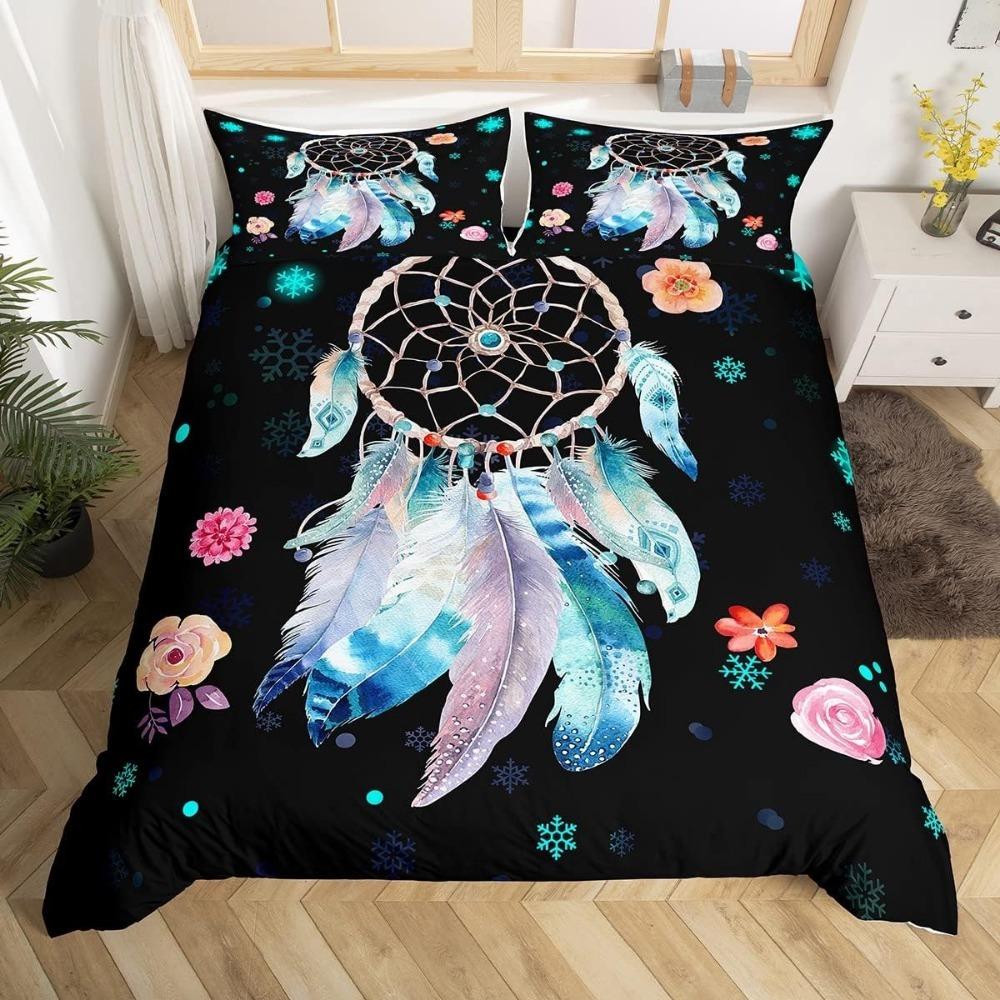 Cartoon Mushroom Frog for Childrenduvet Cover Microfibre Duvet Cover Adult Bedding Room Decoration Belt Zip and 2 Pillowcases