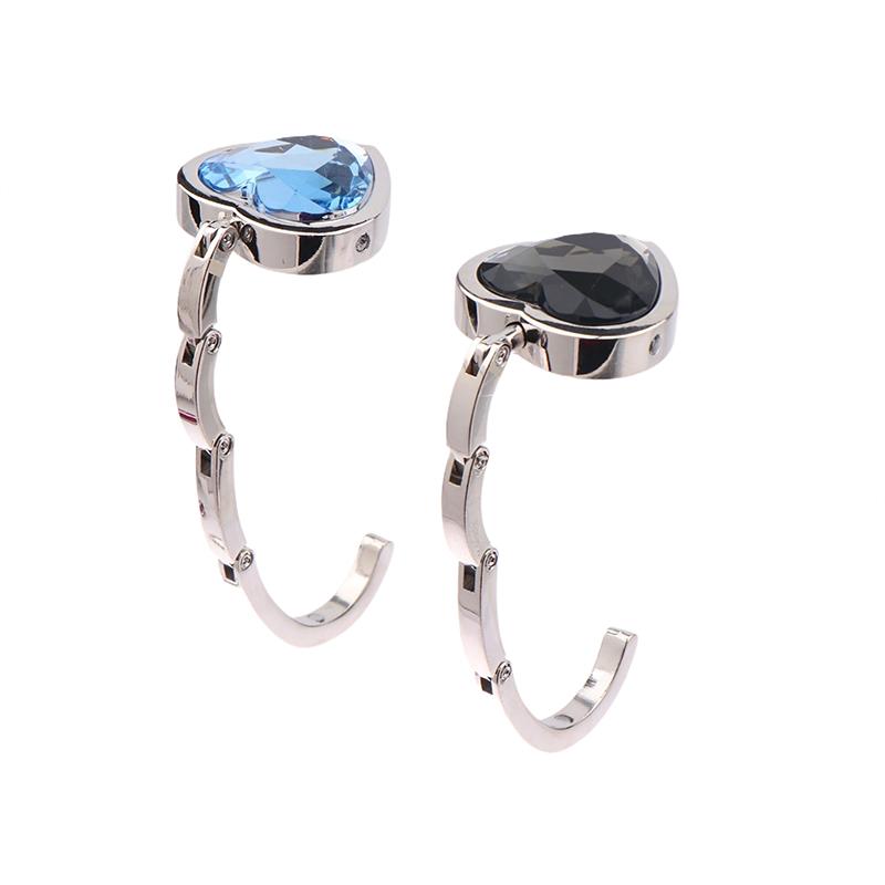 Heart Shaped Folding  Handbag Hook Bag Hanger Portable Foldable Table Hook Organizer Table Side Hooks Bag Accessories