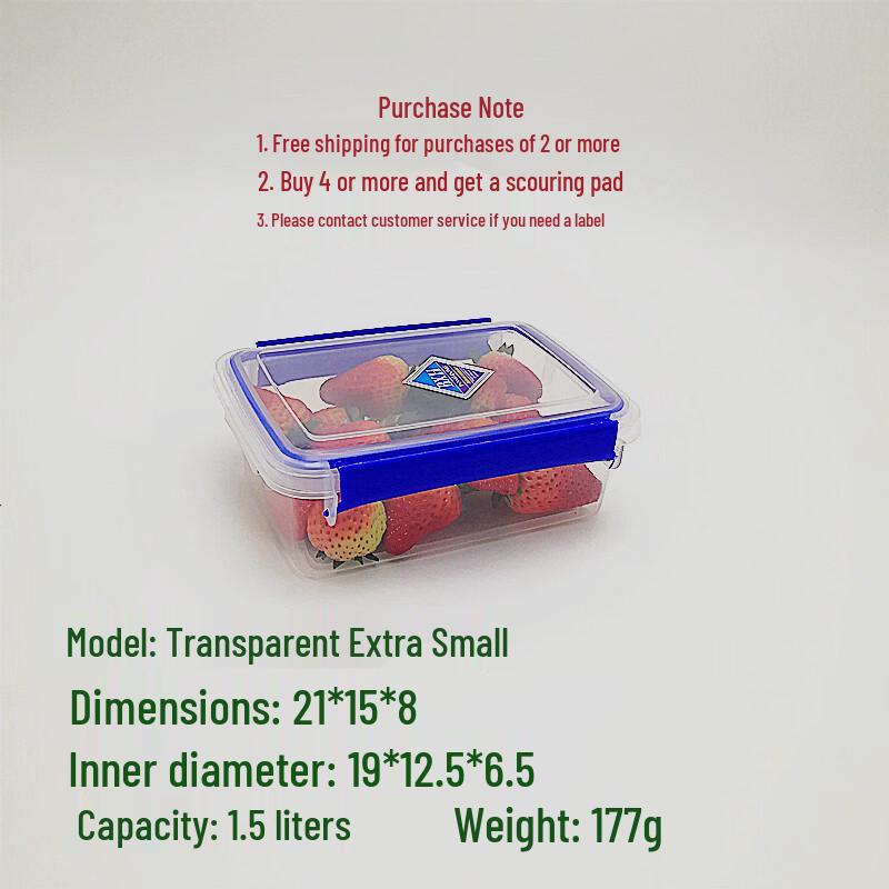 ZISIZ Large Rectangular Food Storage Container