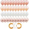 LIKENNY 40 Balloons + 3 Ribbons (6) Birthday Decoration Set with Confetti Balloons for Happy Birthdays, Anniversaries, Weddings, Parties, Cultural