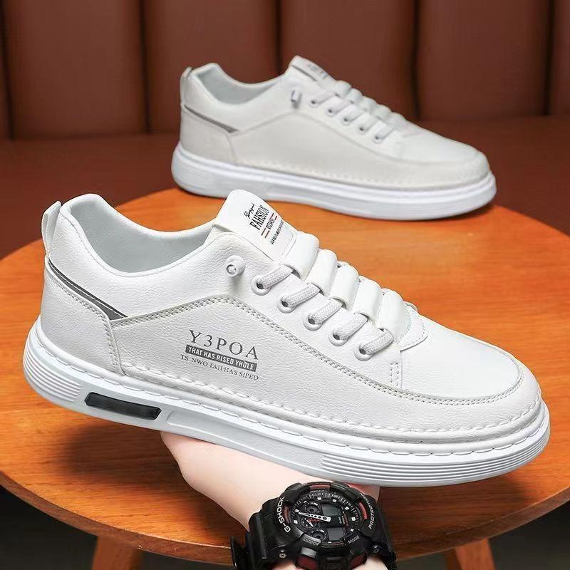 Spring New White Shoes Trend Youth Casual Men's Shoes Trend Versatile Casual Trendy Men's Shoes Board Shoes