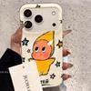 Cute Cartoon Elf Clear Phone Case with Magnetic Holder, Shockproof Cover for iPhone 16/15/14 Pro Max