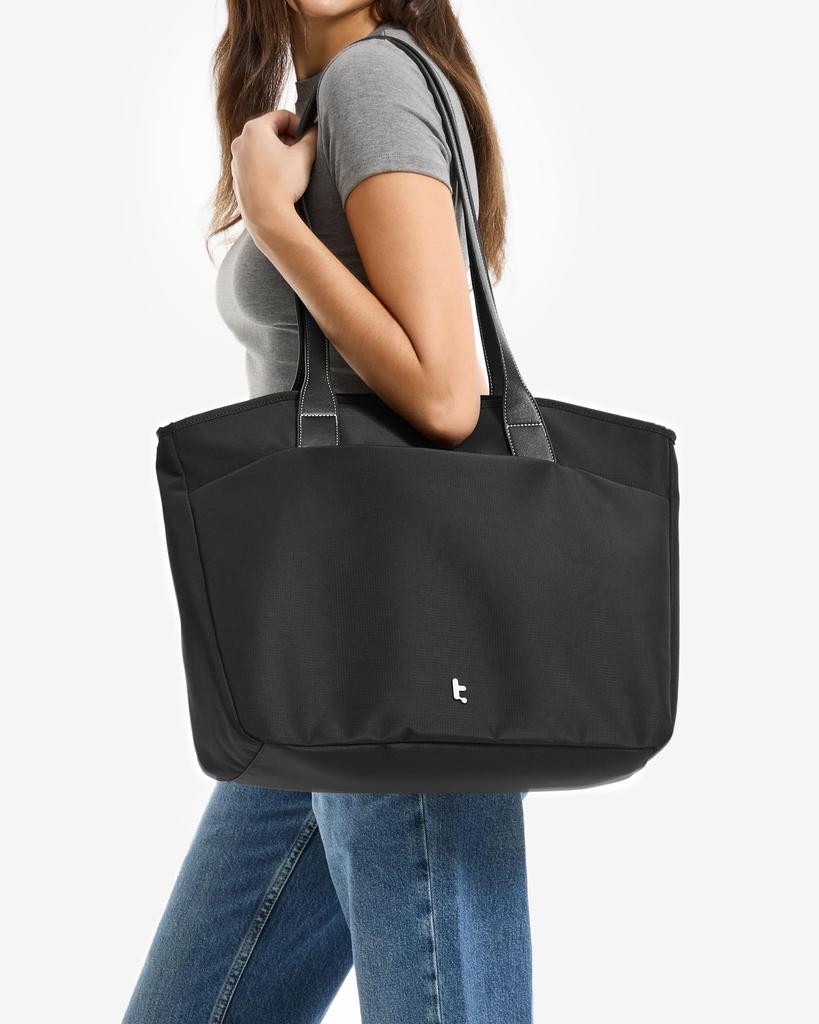 Tote Bag for Business Large Shoulder Work Recruitment Job Black [tomtoc] Women, Bag, Capacity, Bag, 16-inch PC, Water-repellent, Bag, Bag, A4,