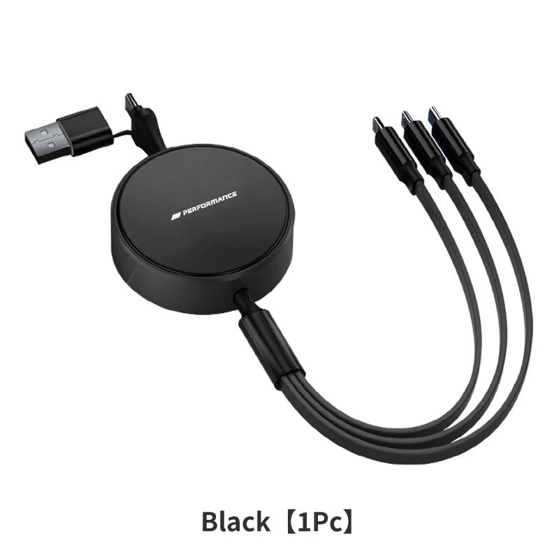 YABBF1 For BMW New 2025 Mobile Data Cable Multifunctional Telescoping Fast Charging Accessories For BMW E46 E90 E60 F10 E39 F30 E36 E87
