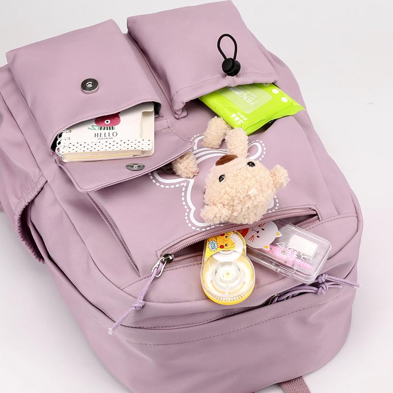 Schoolbag Female Primary School Student Lightweight Backpack Cute Bear Backpack AVE