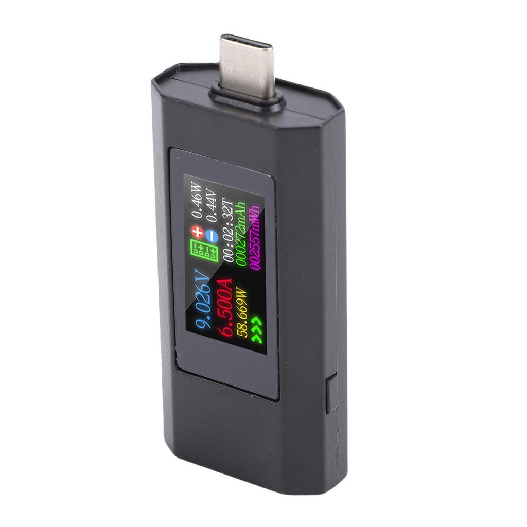 USB C  0-6.5A 0-195W Voltage Current Power Capacity  Color Screen Type C Multimeter for 3C Digital Products