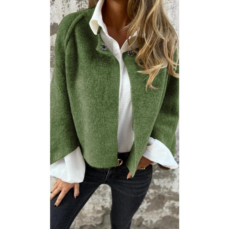 Women Loose Short Long Sleeve Coat Autumn Winter Fashion Outerwear