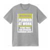 Warning Plumber At Work Funny Flying Tools Offensive Language T Shirt Up To 5xl Vintage Unisex Versatile