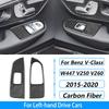 For Mercedes-Benz V-Class W447 V250 V260 2015-2020 Carbon Fiber Multimedia Door Window Lift Trim Set Car Accessories Sticker