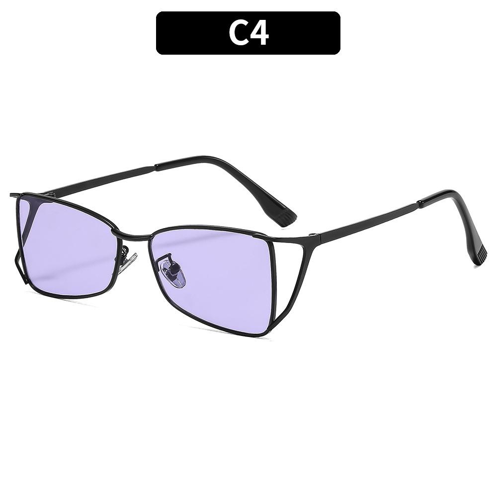 Designer Eye Sunglasses Fashion Narrow Metal Frame Sun Glasses 100% Uv Protection For Women Men