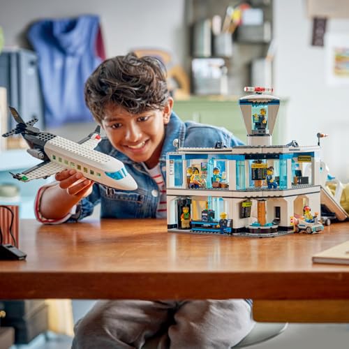 LEGO City Airport Terminal and Airplane Toy Set 60502 Vehicle Airship Interior Stylish Birthday Gift for Kids 8-10 Years Old Boys and Girls