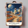 Bisti Badlands New Mexico Landscape Metal Wall Art Vintage Style Night Scene Home Decor Poster