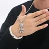 Movable Bear Pendant Necklace Hip Hop Men and Women Punk Couple Sweater Chain Female Bracelet Earring Jewelry Gifts