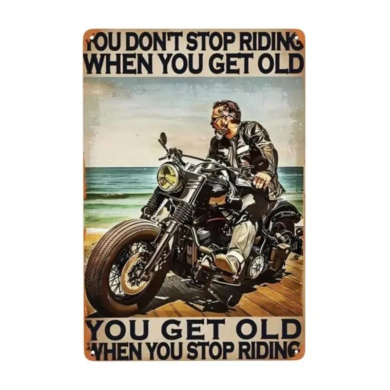 Vintage Motorcycle Metal Tin Signs Decor Wall Art Coffee Bar Vintage Metal Tin Sign Office Home Toilet Signs Wall Decor Pictures