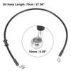 Motoforti Motorcycle Brake Clutch Hose Hose Hydraulic Reinforced Motorcycle Stainless Steel 28°+90° Black 70cm