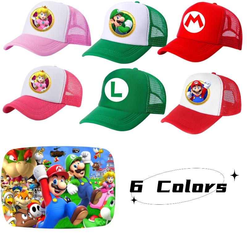 Super Mario Brothers Cartoon Sun Protection Breathable Hat For Children, Perfect For All Seasons