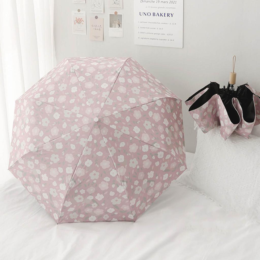 Automatischer Regenschirm Kleiner Blumenstil Regenschirm Sonnenschirm UV-Schutz Faltbarer Regenschirm Sonne Regen