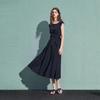 Sancai 2026 Summer Tie-Split Top & Pleated A-Line Skirt Set