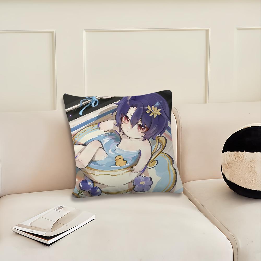 Gra Honkai Star Rail Kreskówkowa poszewka na poduszkę Poszewka na poduszkę Dekoracja Pokój Dom Sofa salon Biuro Samochód Skandynawska Prostota