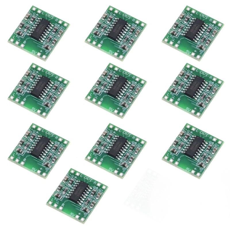 

Pack of 10pcs PAM8403 Mini Digital Power Amplifier Module Board 2x3W Class D 2.5-5V Input with USB Power Supply 1