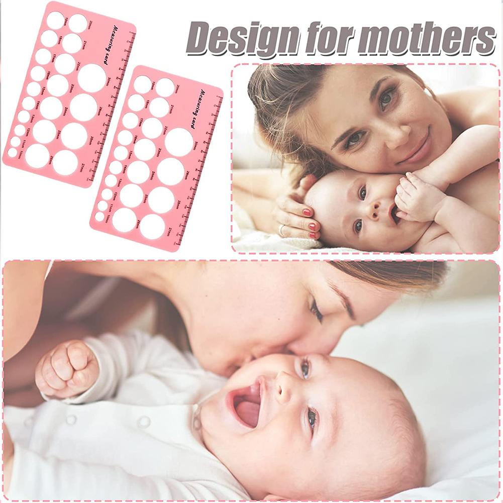 Silicone Nipple Measuring Card Smooth Flange Measurement Tool Soft Safe Lightweight Perfect Gift Nontoxic Feeding Supplies