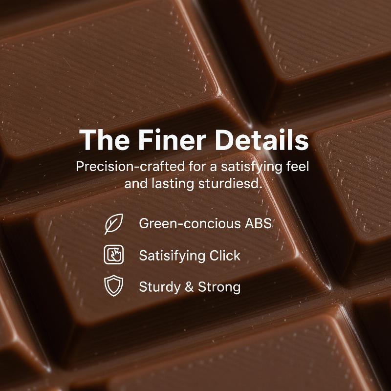 3D Simulated Chocolate Keyboard Fidget Toy, Keyboard Fidget Keychain Keyboard Decompression Finger Clicker Toys Stress Relief