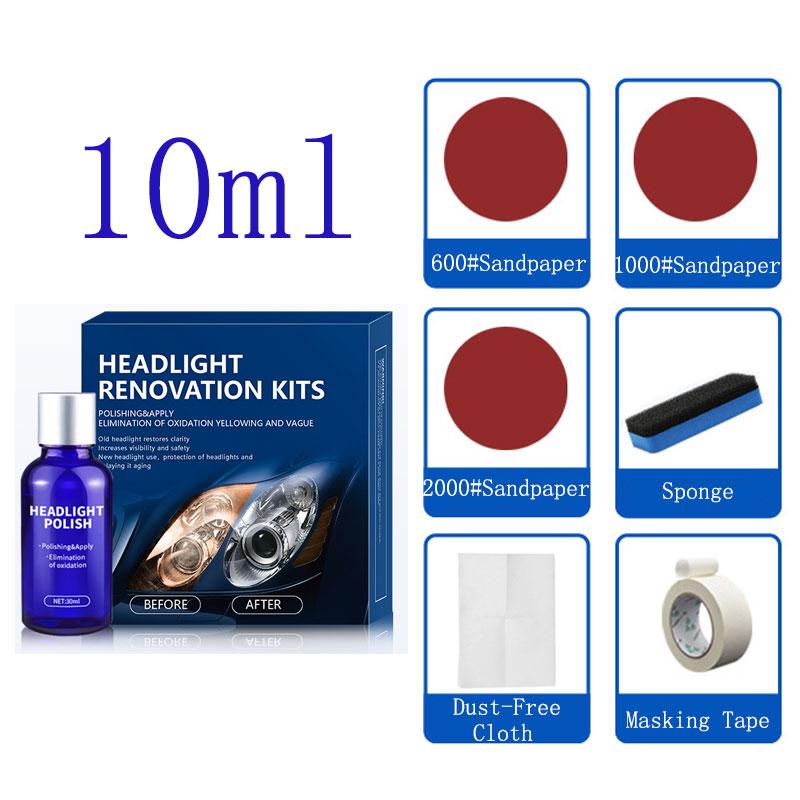 Car Lamp Renovation Agent Auto Headlight Headlamp Polish Restoration Kit Long Lasting Protection Oxidation Liquid for Car