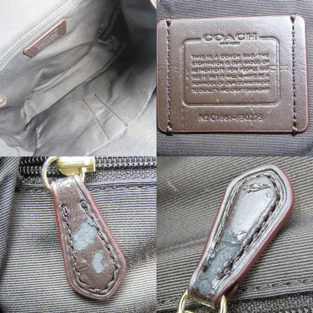 Used COACH Backpack · Daypack F30275 Signature canvas/leather Brown Dark brown Backpack